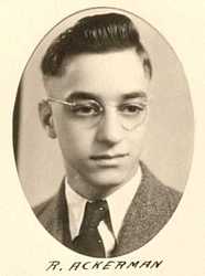 Ray Ackerman, high school graduate, 1935