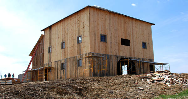 Side, Rear of Barn Restoration 