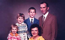 Hughes Family Portrait from 1970: (seated) Rosemary, (standing) Ruth, Ann, Matthew, and Dale