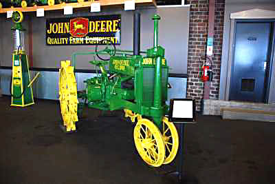 Gas Pump and John Deere Model D Tractor