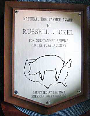 National Hog Farmer Award, 1973
