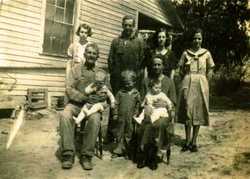 Gertrude Wieneke (grandmother), Leroyand Rosemary (parents), and Children