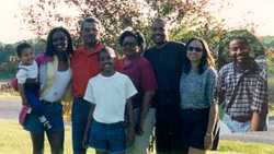 Johnson Family, 1998: V. J., Pam, Lloyd, Minnie, Sade, Michael, Cornelia, and Victor